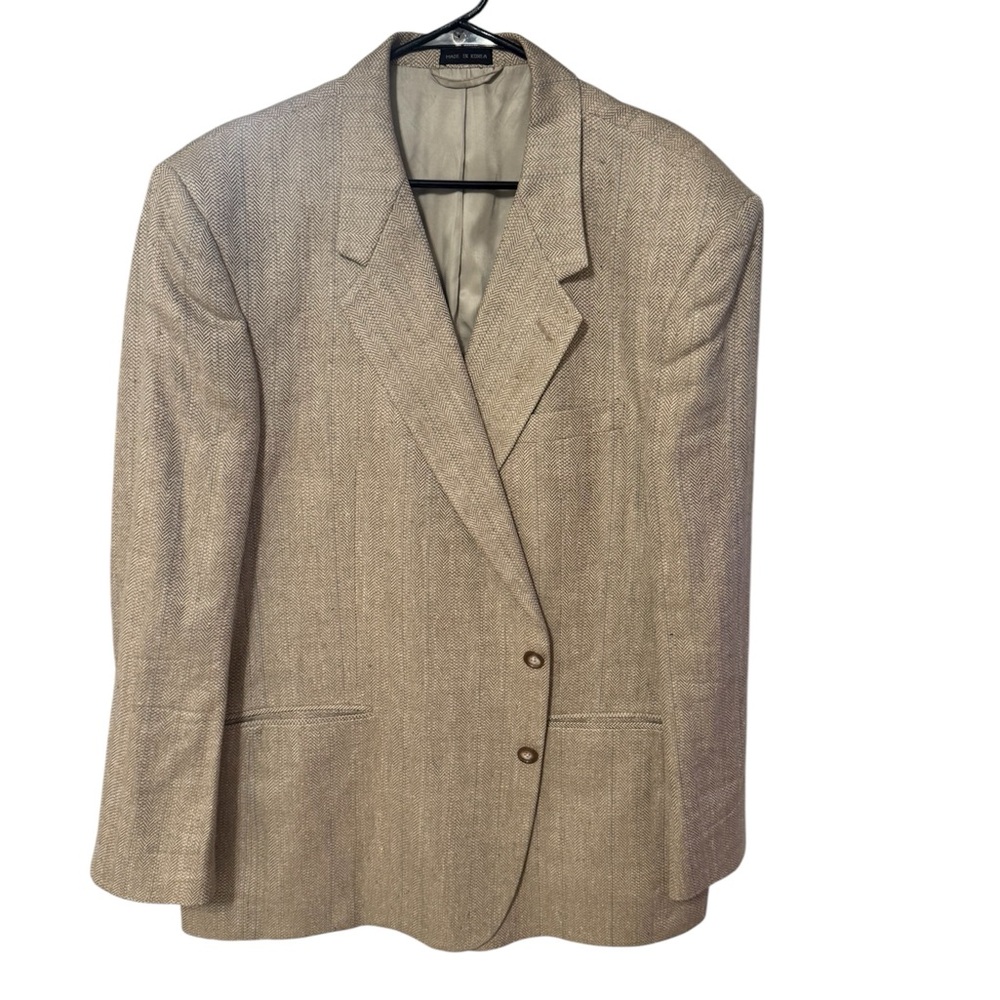 Men's Vintage Tan Wool Jacket Blazer
